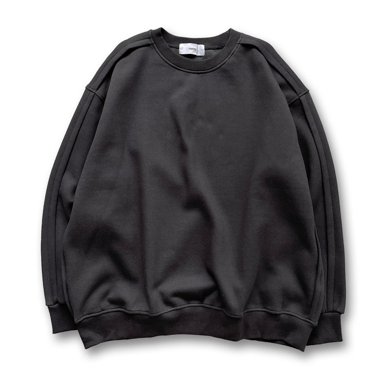 crew neck rough sweat / charcoalディティール画像