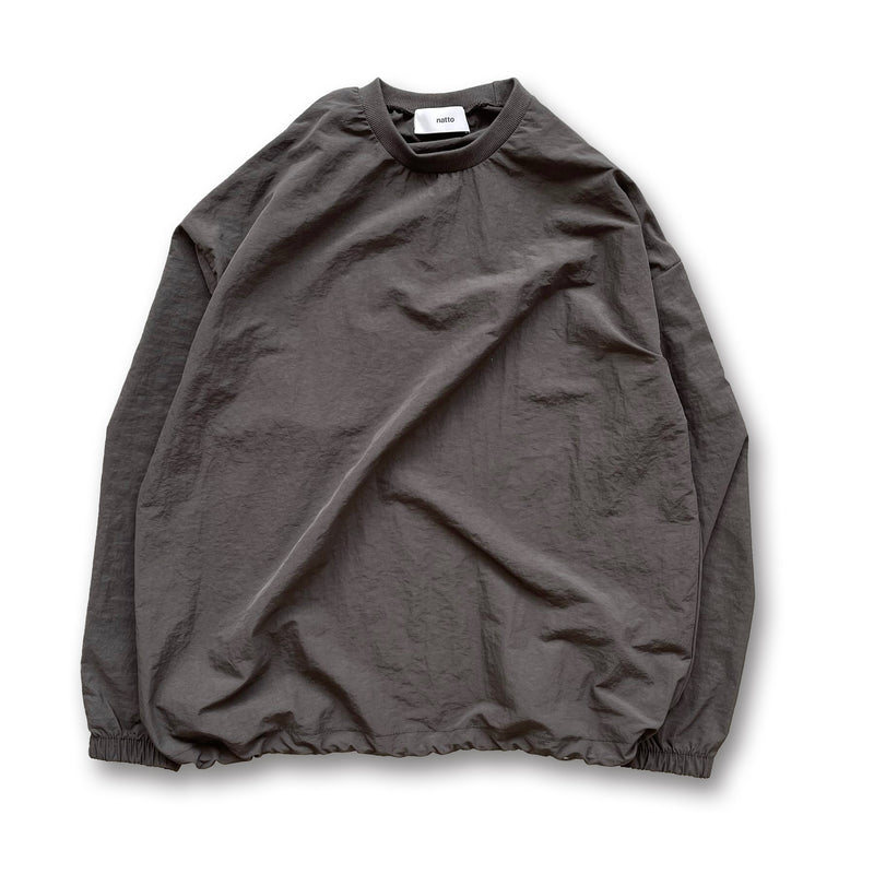 compact nylon pullover / charcoalディティール画像