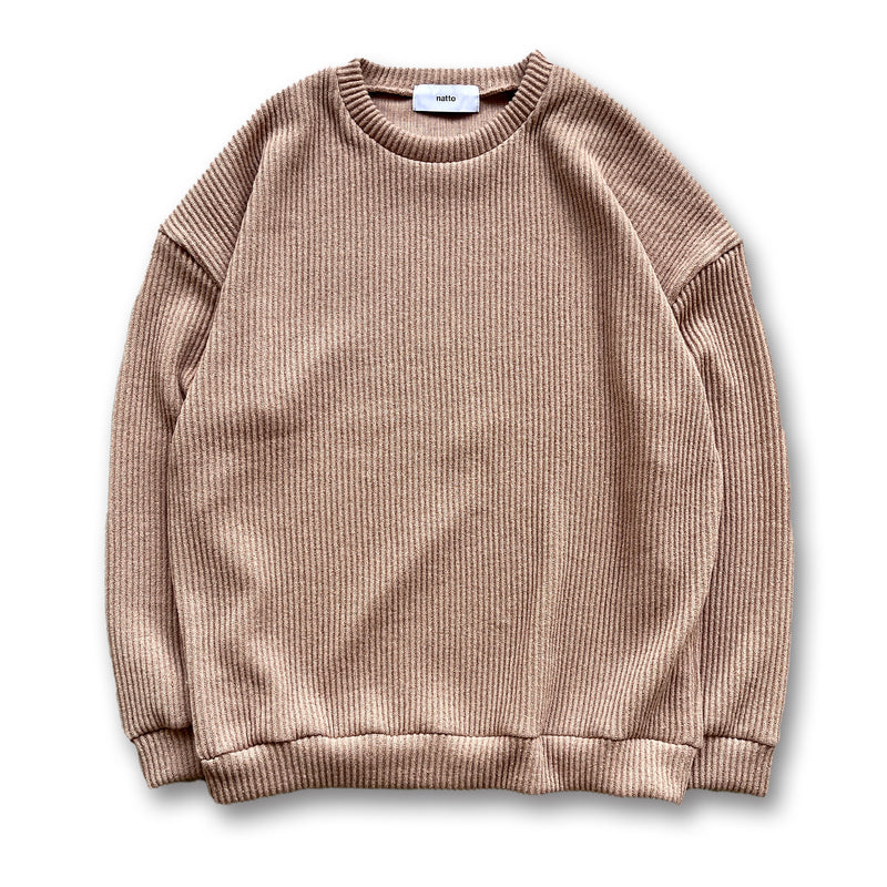loose fit soft touch knit / beigeディティール画像