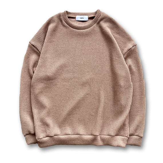 loose fit soft touch knit / beige