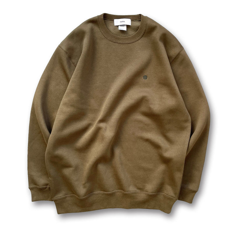 10.0oz natto logo sweat / khakiディティール画像