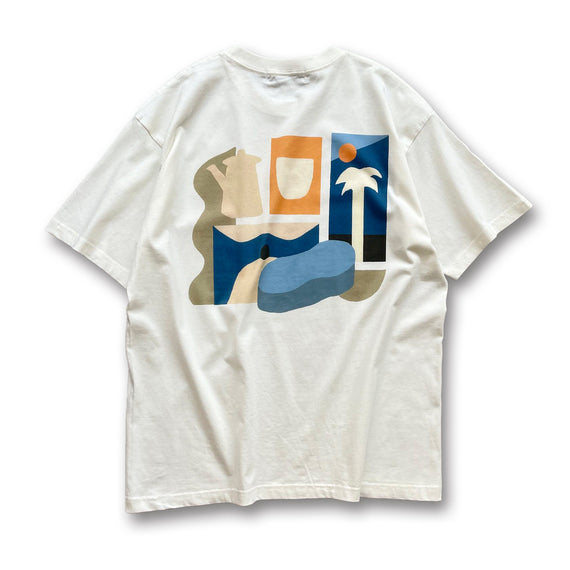 Seaside with coffee / sunset