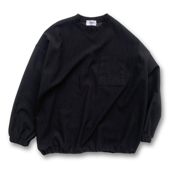 premium slab pullover / black