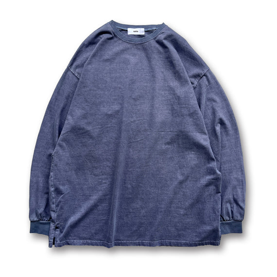 vintage like loose silhouette long sleeve / navy