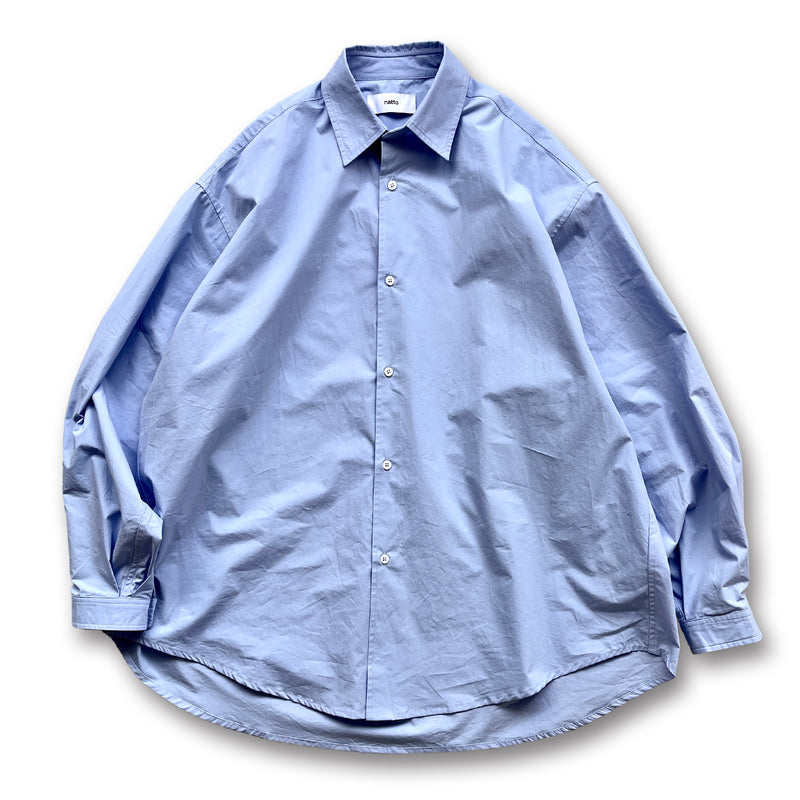 【SAMPLE】loose silhouette standard shirt / blueディティール画像