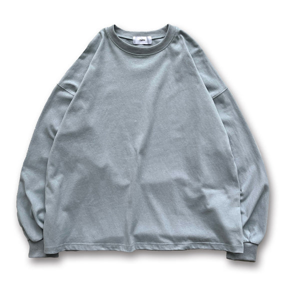 loose silhouette heavy weight long sleeve / smoky blue