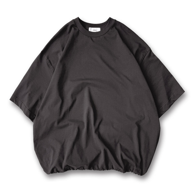 【SAMPLE】loose silhouette balloon short sleeve / charcoalディティール画像