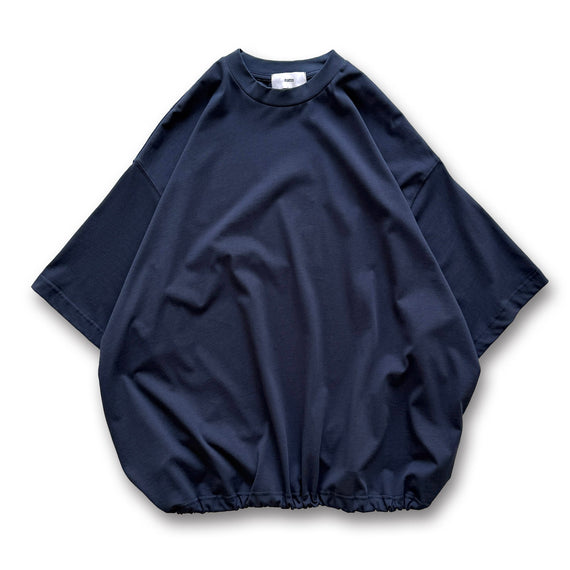 loose silhouette balloon short sleeve / navy