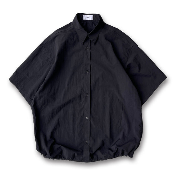 premium nylon half sleeve shirt / black