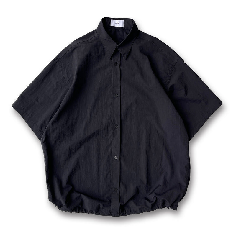 【SAMPLE】premium nylon half sleeve shirt / black (no adjuster)ディティール画像