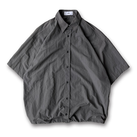premium nylon half sleeve shirt / charcoal