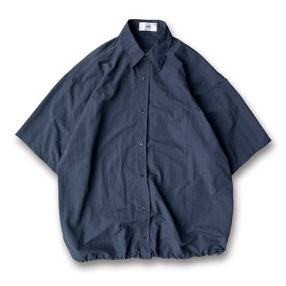 premium nylon half sleeve shirt / navy