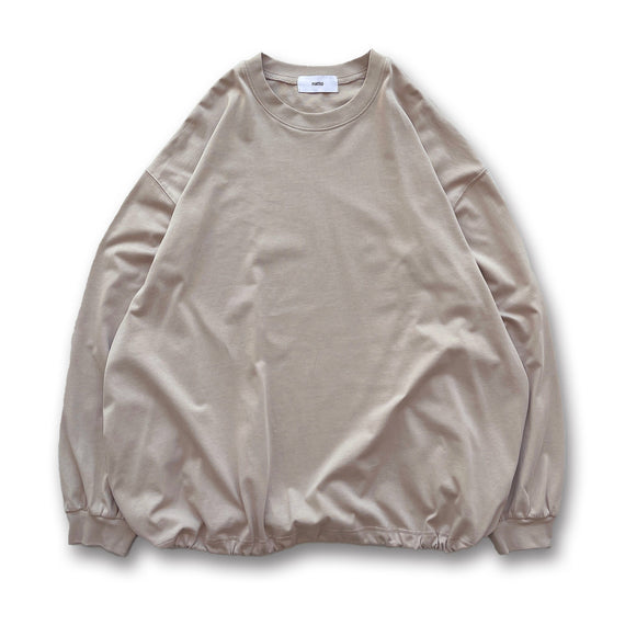loose silhouette balloon long sleeve / beige