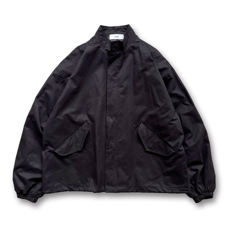high quality wide silhouette blouson / blackディティール画像