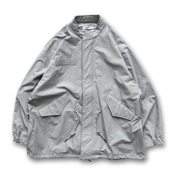 loose silhouette military short mods coat / gray