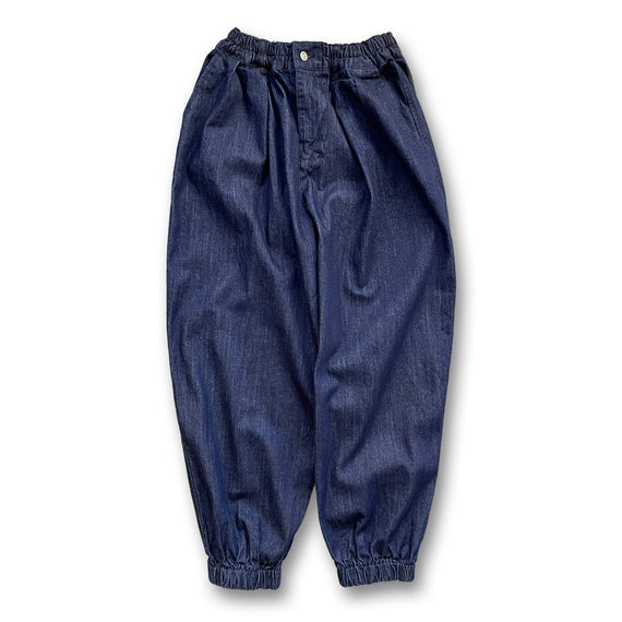 balloon jogger denim pants / indigo