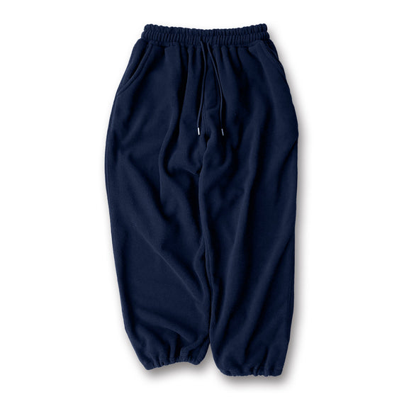 【SAMPLE】relax silhouette fleece pants / navy
