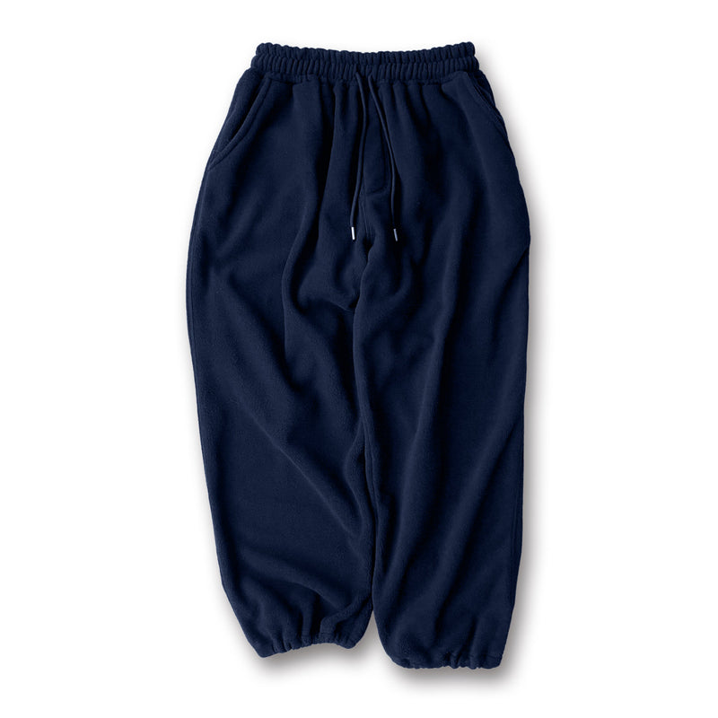 【SAMPLE】relax silhouette fleece pants / navyディティール画像