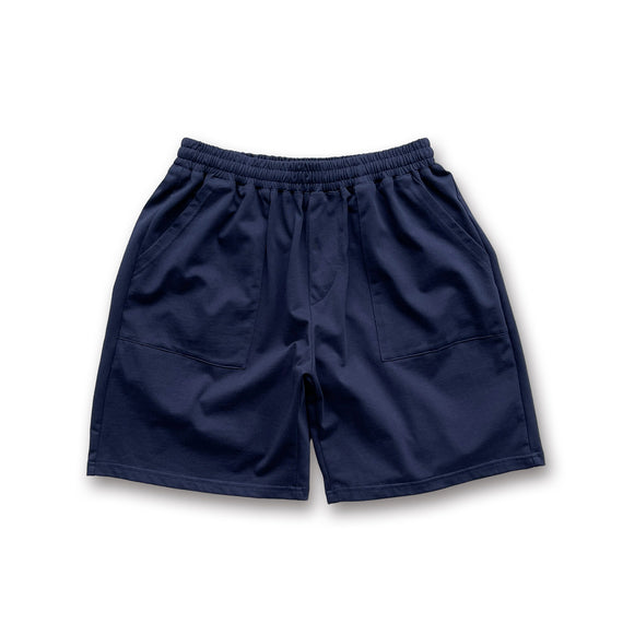 loose silhouette box shorts / navy