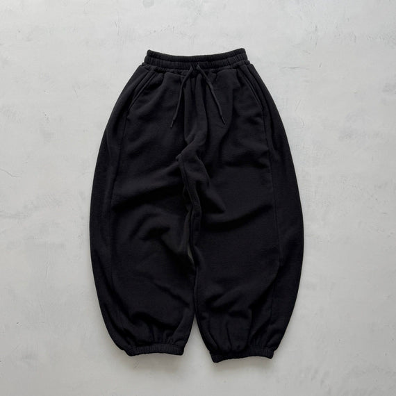 【SAMPLE】loose silhouette fleece pants / black