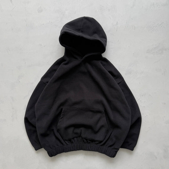 【SAMPLE】loose silhouette fleece hoodie / black