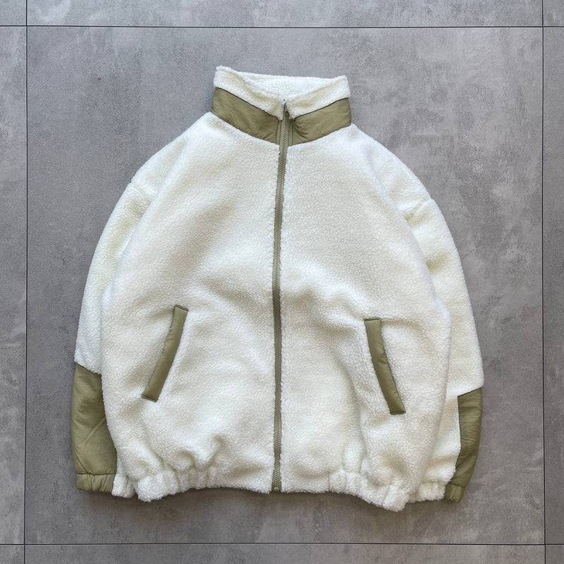 【SAMPLE】loose silhouette bicolor boa blouson / ivoryディティール画像