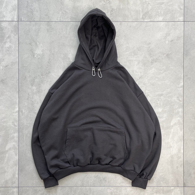 【SAMPLE】loose silhouette basic hoodie / charcoalディティール画像