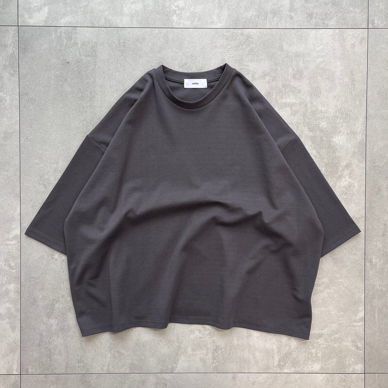 【SAMPLE】loose silhouette basic tee / charcoalディティール画像