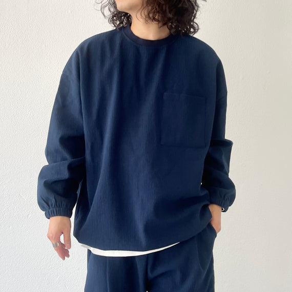【SAMPLE】premium slab pullover / navy
