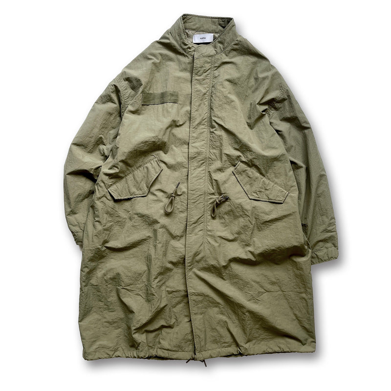 loose silhouette military mods coat / oliveディティール画像