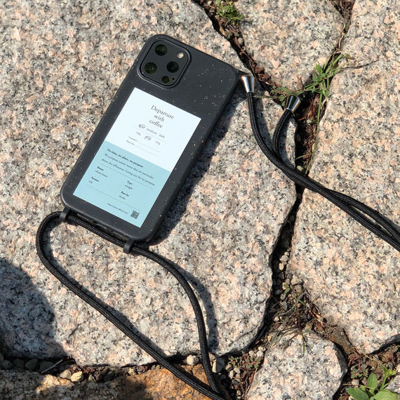 “Departure with coffee” eco iPhone case