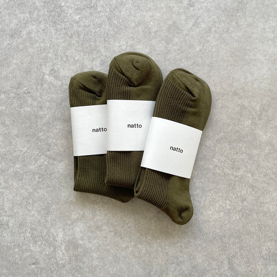 holiday socks 3 pack / olive
