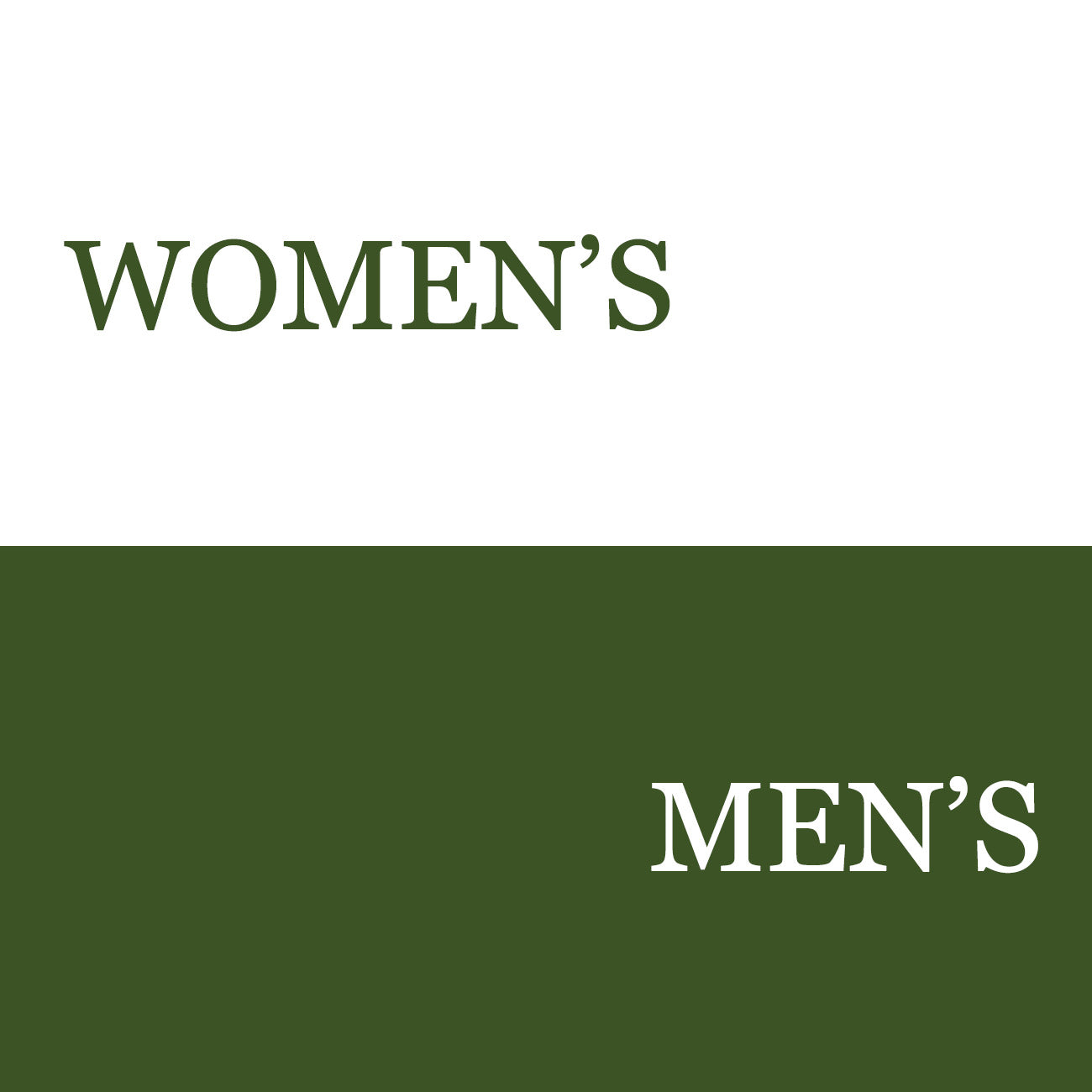 WOMENSかMENSを選択する