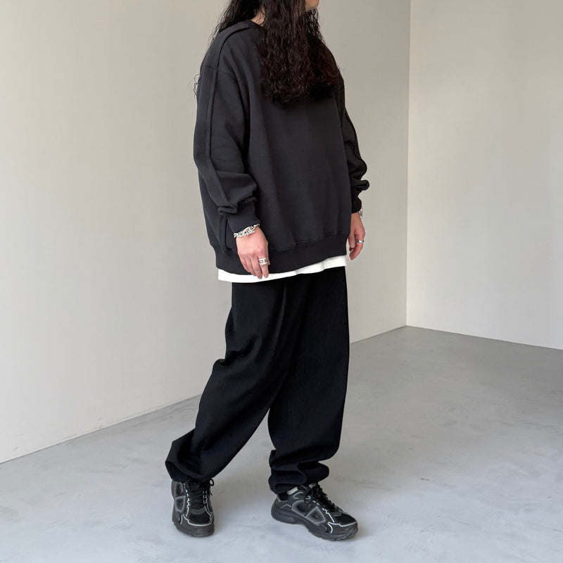 crew neck rough sweat / charcoal（クルーネック ラフスウェット