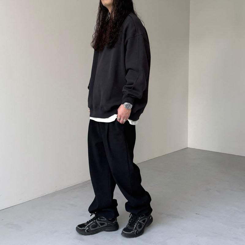 crew neck rough sweat / charcoal（クルーネック ラフスウェット