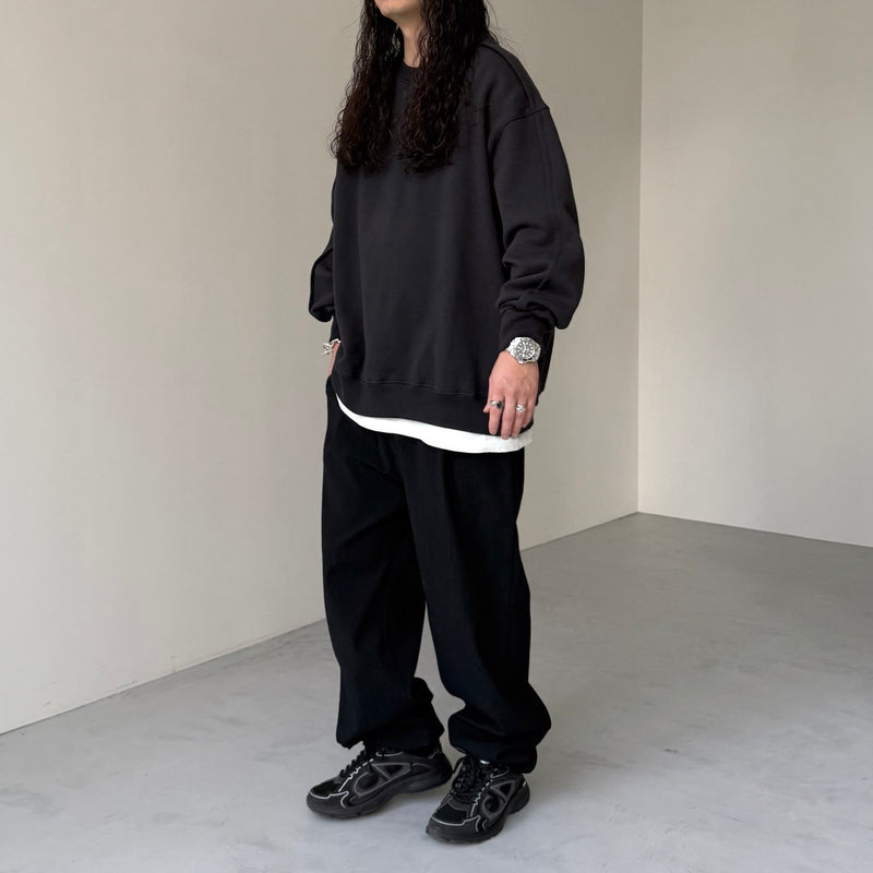 crew neck rough sweat / charcoal（クルーネック ラフスウェット