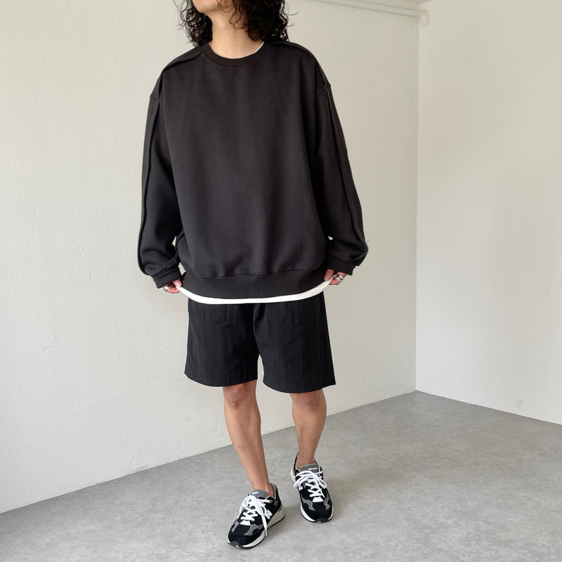 SDT (SEA) CREW NECK / CHARCOAL - Tシャツ/カットソー(七分/長袖)