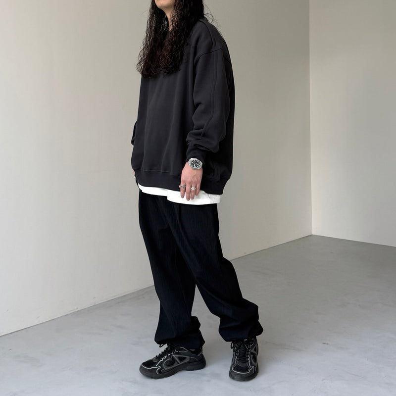crew neck rough sweat / charcoal（クルーネック ラフスウェット