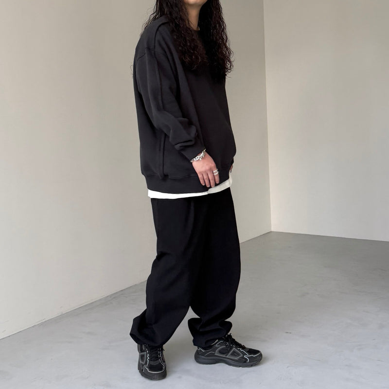 crew neck rough sweat / charcoal（クルーネック ラフスウェット
