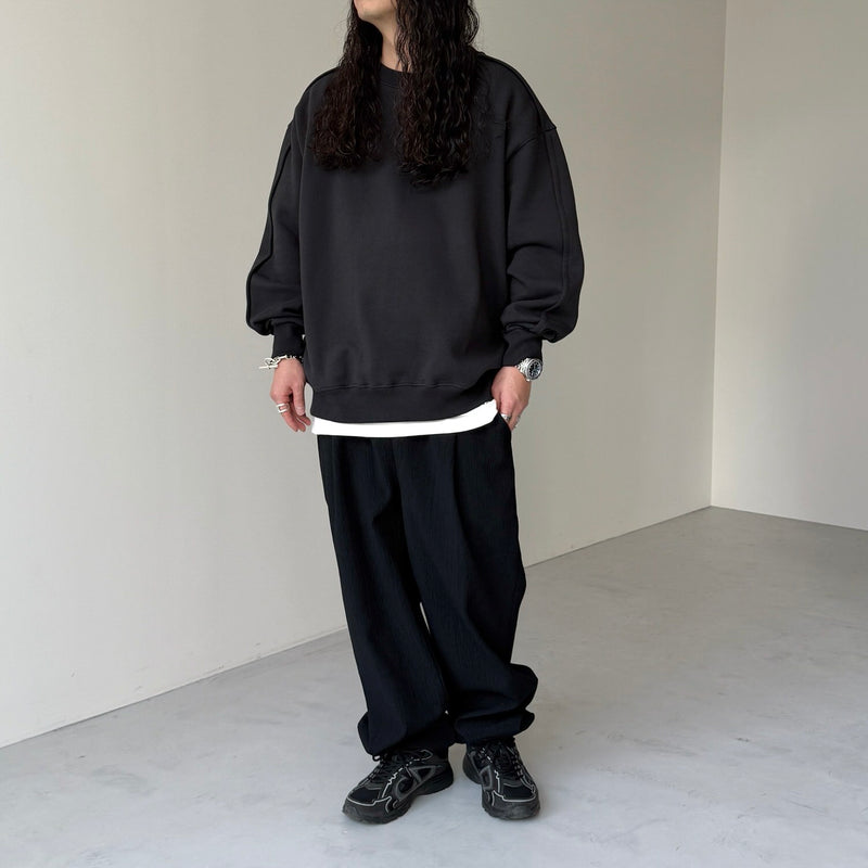 crew neck rough sweat / charcoal（クルーネック ラフスウェット