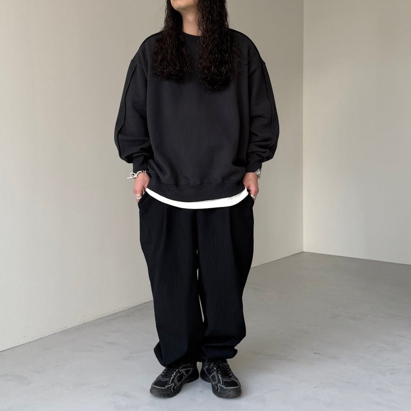 crew neck rough sweat / charcoal（クルーネック ラフスウェット