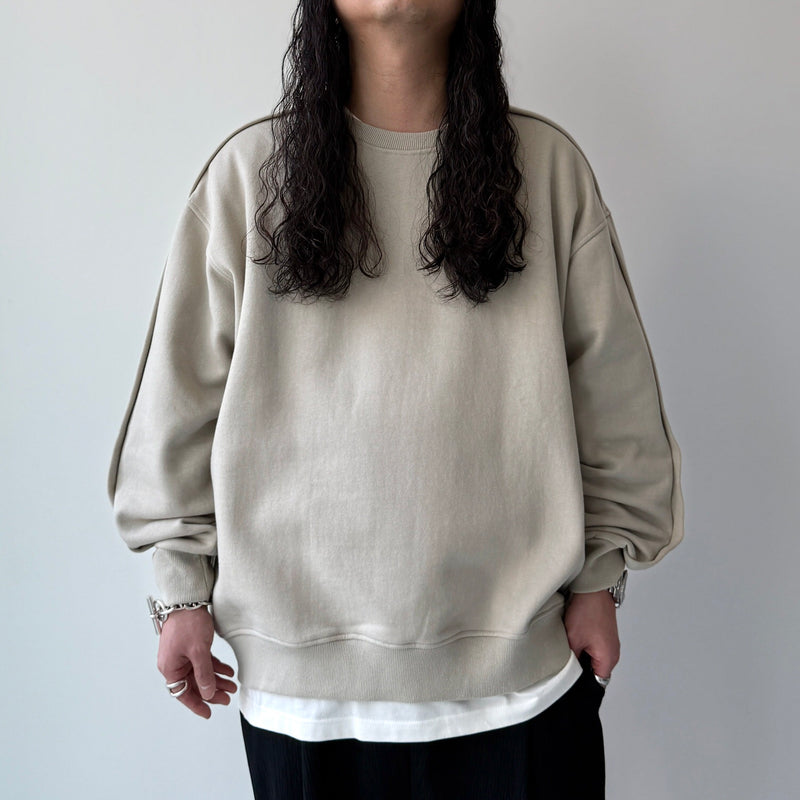 crew neck rough sweat / sand beige（クルーネック ラフスウェット 
