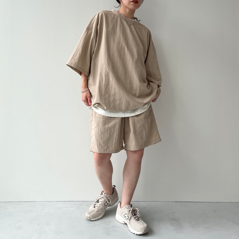 premium nylon setup / beige（プレミアムナイロンセットアップ
