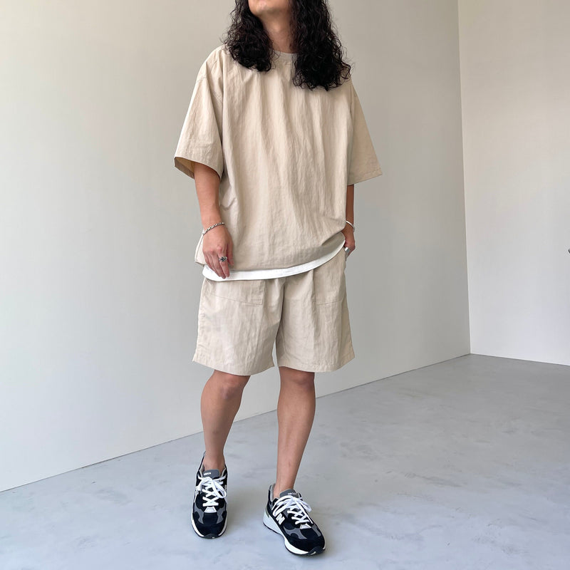 premium nylon setup / beige（プレミアムナイロンセットアップ