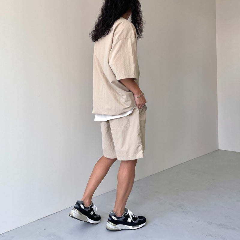 premium nylon setup / beige（プレミアムナイロンセットアップ