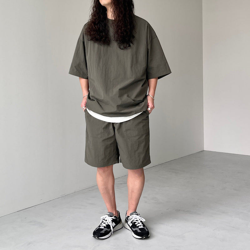 トップス natto premium nylon setup / navy premium nylon setup / olive（プレミアムナイロンセットアップ