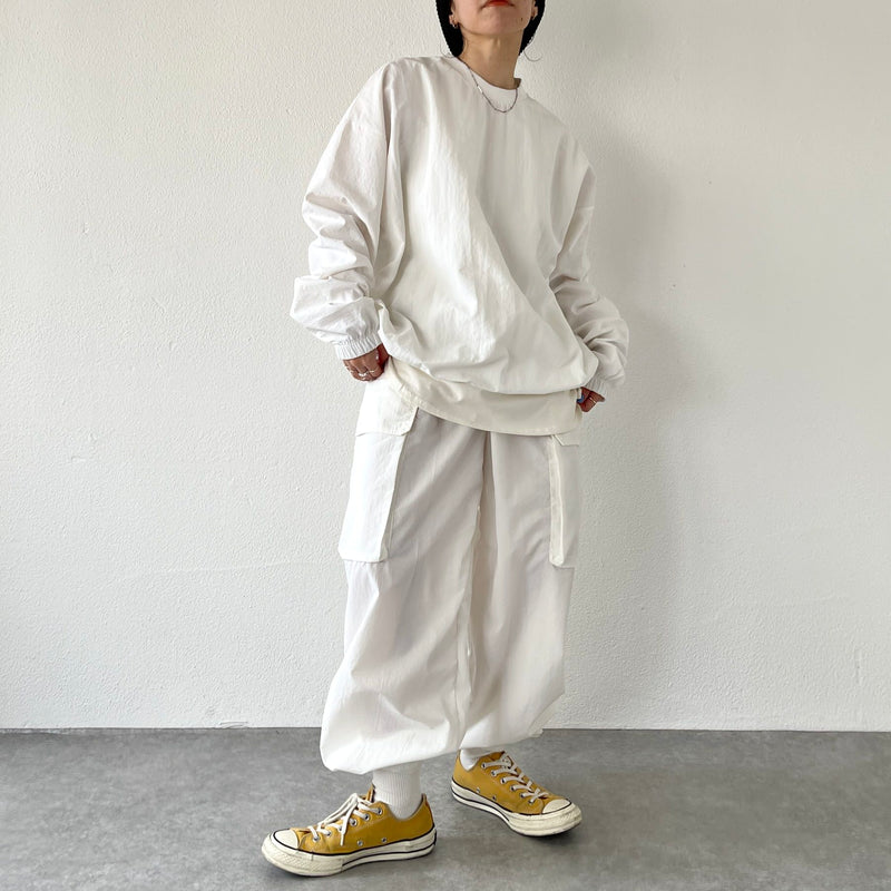 9090 Tech Nylon Pullover ivoryナイロンプルオーバー IMG_6127_900x.jpg?v=1727145211