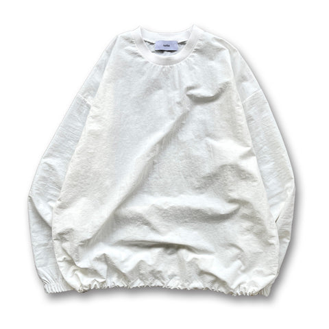 compact nylon pullover / ivory