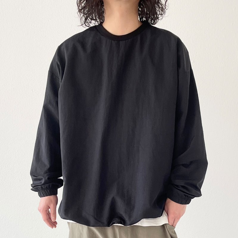 compact nylon pullover / black（コンパクトナイロンプルオーバー