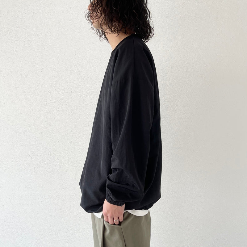 compact nylon pullover / black（コンパクトナイロンプルオーバー 